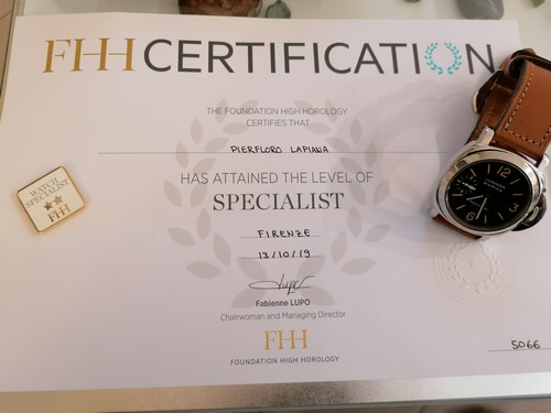 Corso FHH -Watch Specialist-, Ott. 2019